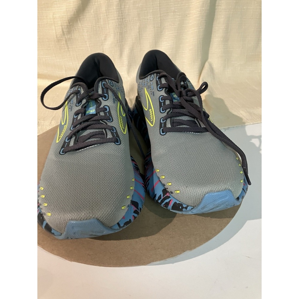 Women's Brooks Glycerin 20 Grey Paint Drip Lightweight Running Shoes Size 9.5